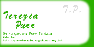 terezia purr business card