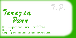 terezia purr business card